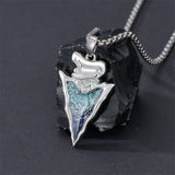 Sterling Silver Turquoise Celtic Knot Arrow Head Pendant Necklace