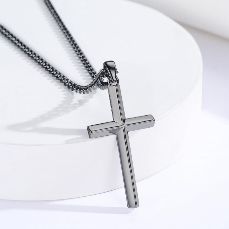 14K Gold Plated Cross Pendant Necklace Protection Jewelry Religious Gift