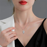 Sterling Silver Tragedy Comedy Mask Drama Theater Pendant Face Pendant Necklace