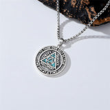 Sterling Silver AA Sobriety Alcoholics Anonymous  Pendant Necklace for Men
