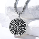 Sterling Silver Personalized Text Compass Urn Necklaces for Ashes