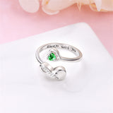 Sterling Silver Infinity Urn Ring Heart Shape Memorial Keepsake Locket Rings for Human/Pet Ash Memorial Jewelry