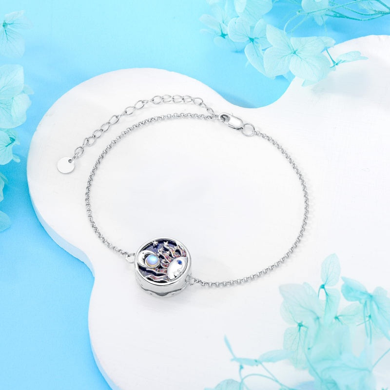 Sterling Silver Heart Urn Bracelet for Ashes Memorial Keepsake Jewelry Gifts for Women