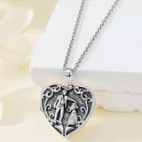 Sterling Silver Personalized Father and Daughter Mother and Daughter  Skull Photo Locket Necklace