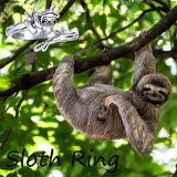 925 Sterling Silver Cute Animals Ring Sloth/Koala/Bat Adjustable Rings Jewelry For Women Girls