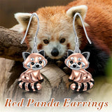 Sterling Silver Tiger Red Panda Elephant  Red Cardinal Dangle Earrings