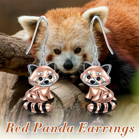 Sterling Silver Tiger Red Panda Elephant  Red Cardinal Dangle Earrings