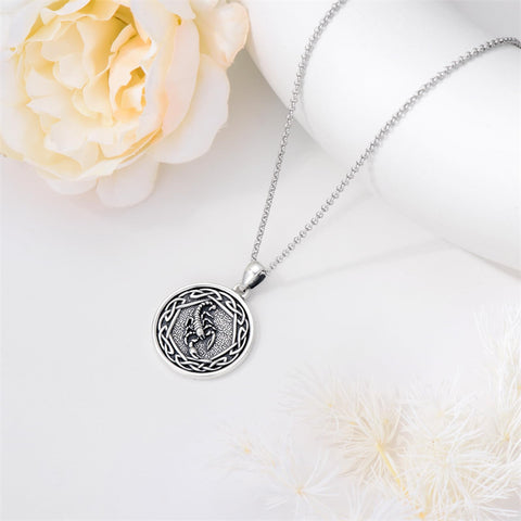 Sterling Silver Lion Tiger Satanic Goat Owl Scorpion Eagles Deer Pendant Necklace for Men