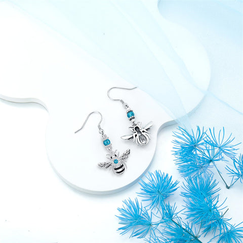 Sterling Silver Bee Butterfly Chicken Chihuahua  Dinosaur Frog Octopus Paw Print Platypus Dangle Earrings