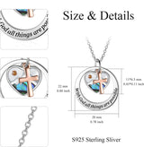 Faith Mustard Seed Sterling Silver Cross Charm Pendant Necklace