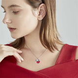 Sterling Silver Rose Quartz Cow Pendant Necklace