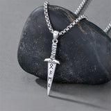 Sterling Silver Viking Dagger Pendant Necklace