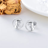925 Sterling Silver Animal Earrings for Women Girls Dinosaur Hoop Earrings Gifts for Women Girls Kids Daughter
