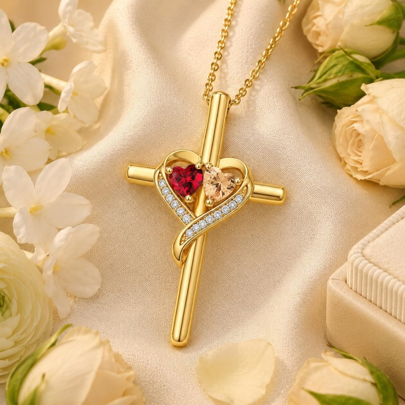 14K Gold Plated  Cross Necklace for Women Christian Jewelry  Birthday Christmas Gift