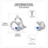 Highland Cow Necklace Sterling Silver Heart Cow Pendant Charm Jewelry Gifts for Women Girls
