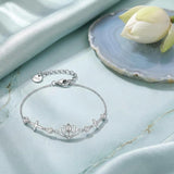 Sterling Silver Dragonfly Butterfly Cardinal Hummingbird Jesus Fish Lotus Daisy Sunflower Rose Faith Cross Bracelet