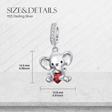 Sterling Silver 12 Months Birthstone Elephant Bead Charms