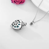 Sterling Silver Heart TearDangle Crystal Rose Cremation Urn Necklace for Ashes