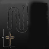 14K Gold Plated Wooden Cross Necklace Jewelry Gift for Him