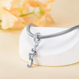 Sterling Silver Cubic Zirconia Music Charm Bead