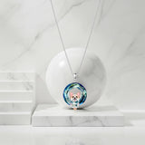 Sterling Silver Blue Crystal  Tree of Life Raccoon Bunny Cat Corgi  Pendant  Necklace  Anniversary Birthday Gifts