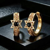 14K Gold Plated Vikings  Celtic Knot Hoop Earrings