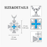 Sterling Silver Wooden Cross Pendant Necklace