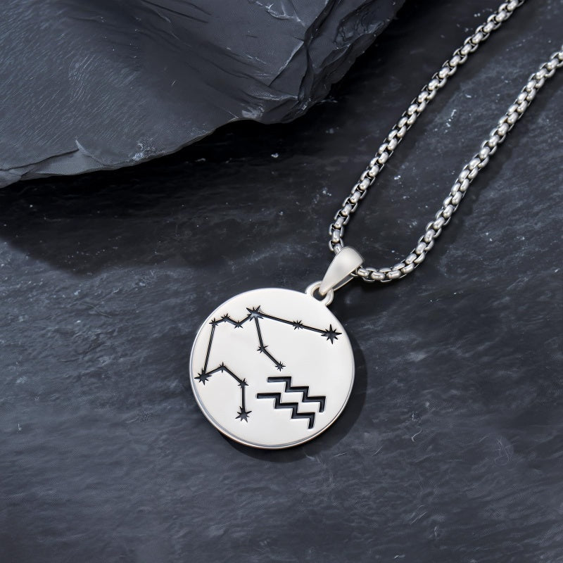 Sterling Silver Constellation Celestial Pendant Necklace Astrology Jewelry Birthday Gifts Christmas