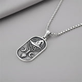 Sterling Silver Memento Mori Tree of Life Anubis Pendant Viking Amulet   Protection Pendant Necklace Egyptian Jewelry Christmas Birthday Gifts
