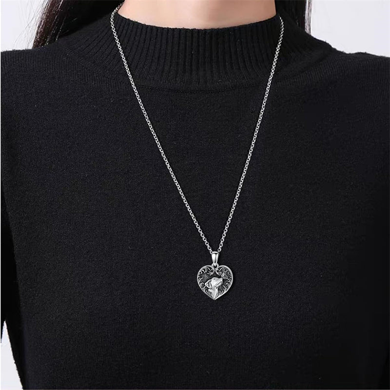 Sterling Silver Heart Rabbit Dog Cat Butterfly Dragonfly Hummingbird Wolf Urn Necklace for Ashes