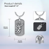 Sterling Silver Dog Tag Baseball Basketball Softball Soccer Pendant Necklace for Men