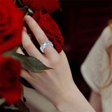 Fidget Rings for Anxiety 925 Sterling Silver Moonstone Moss Agate Spinner Rings for Women Anti Stress Gifts Band