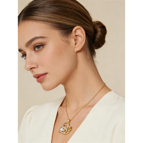 Sterling Silver Birthstone Rose Necklace for Women