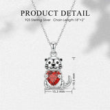 Sterling Silver 12 Month Birthstones Hedgehog Pug Fox Otter Pendant Necklace Gifts for  Birthday, Christmas, Graduation