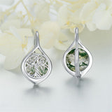 Tree Of Life Leverback Earring for Women Sterling Silver Dangle Drop Hoop Earrings for Women Teens Birthday Anniversary