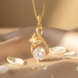 14K Gold Plated Birthstone Infinity Butterfly Necklace for Women