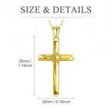 14K Gold Plated Cross Necklace for Women