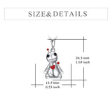 odoo Necklace Sterling Silver Witch Voodoo/Evil Bunny Pendant Gothic Jewelry Gifts for Women Girls