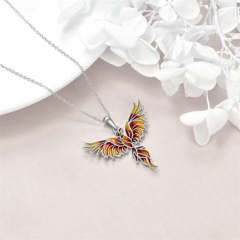 Phoenix Pendant Necklace 925 Sterling Silver Jewelry Gifts for Women Girls Mom