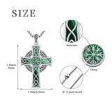 14K Gold Plated Celtic Vikin Cross Pendant Necklace Irish Jewelry Religious Protective Gift