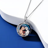 Sterling Silver Mother Daughter Pendant Necklace Engraved with Love You