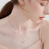 Sterling Silver Cubic Zircon Music Note Guitar Pendant Necklace  for Women Music Lovers