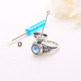 925 SterlingSunflower Urn Ring Hold Loved Ones Ashes Forever In My Heart Keepsake Memorial Jewelry Cremation Rings for women