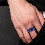 Sterling Silver Personalized Colorful Class High School  Graduation University College Ring for Men