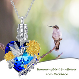 Urn Necklace for Ashes 925 Sterling Silver Hummingbird/Butterfly Cremation Jewelry Memorial Keepsake Pendant for Women