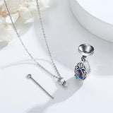 Sterling Silver TearDangle Moonstone Urn Necklace for Ashes