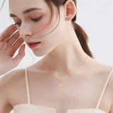14k Gold Cross Necklace for Women Real Solid Gold Cross Jewelry