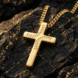 14K Gold Plated Soccer Football Basketball Baseball Cross  with Bible Verses Religious Pendant Necklace for Men