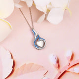 Sterling Silver Heart Shape Tear Dangle Urn Necklace for Ashes