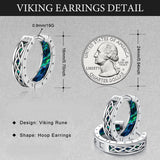 14K Gold Plated  Viking Hoop Earrings